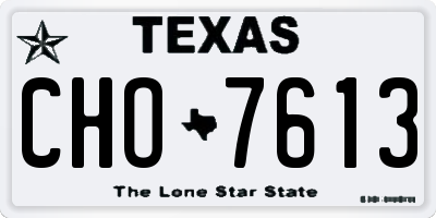 TX license plate CHO7613
