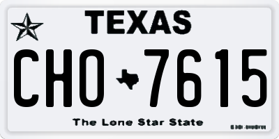 TX license plate CHO7615