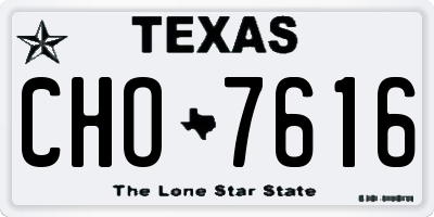 TX license plate CHO7616