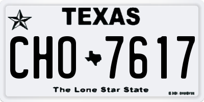 TX license plate CHO7617