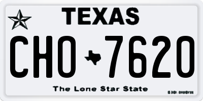 TX license plate CHO7620