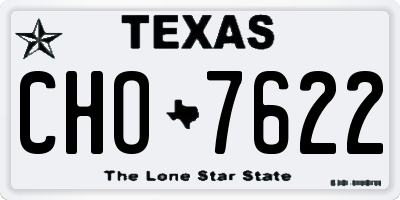 TX license plate CHO7622