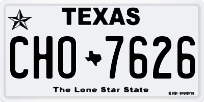 TX license plate CHO7626
