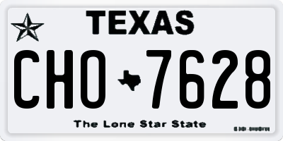 TX license plate CHO7628