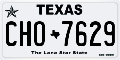 TX license plate CHO7629