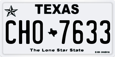 TX license plate CHO7633
