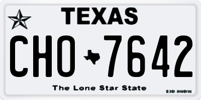 TX license plate CHO7642