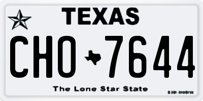 TX license plate CHO7644