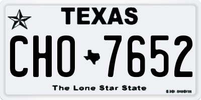 TX license plate CHO7652