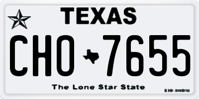 TX license plate CHO7655