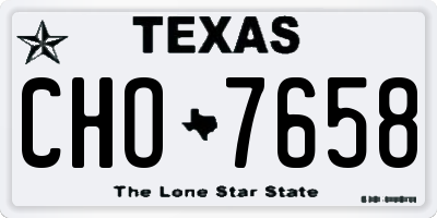 TX license plate CHO7658