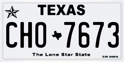 TX license plate CHO7673