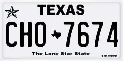 TX license plate CHO7674
