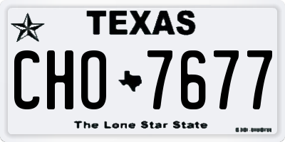 TX license plate CHO7677