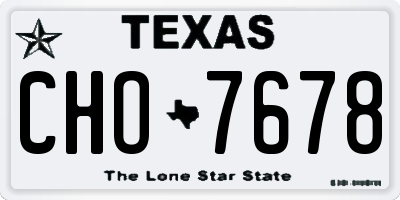 TX license plate CHO7678