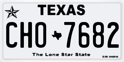 TX license plate CHO7682
