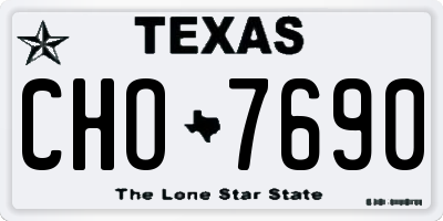 TX license plate CHO7690