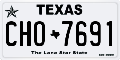 TX license plate CHO7691