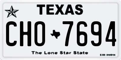TX license plate CHO7694