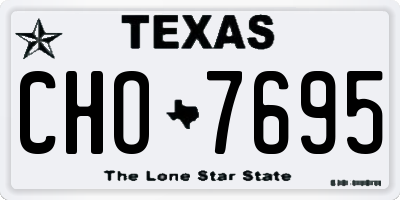 TX license plate CHO7695