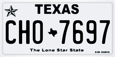 TX license plate CHO7697