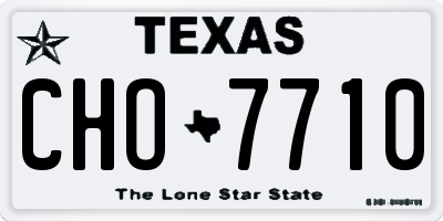 TX license plate CHO7710