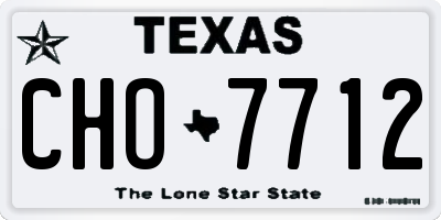 TX license plate CHO7712