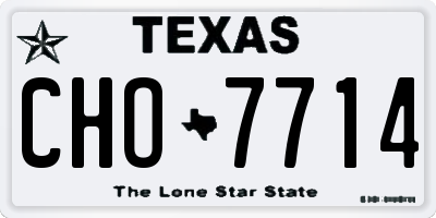 TX license plate CHO7714