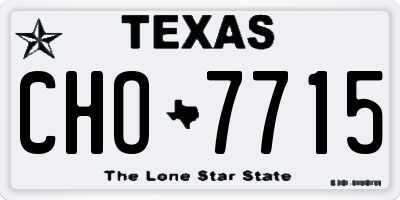 TX license plate CHO7715