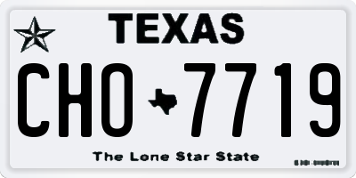 TX license plate CHO7719