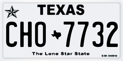 TX license plate CHO7732