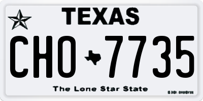 TX license plate CHO7735