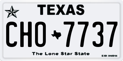 TX license plate CHO7737