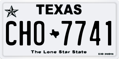 TX license plate CHO7741