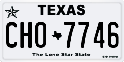 TX license plate CHO7746