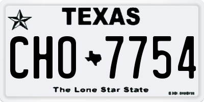 TX license plate CHO7754