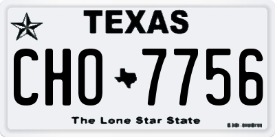 TX license plate CHO7756