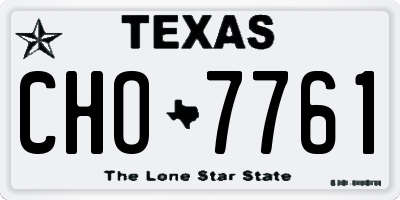 TX license plate CHO7761