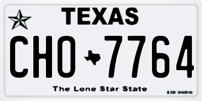 TX license plate CHO7764