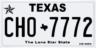 TX license plate CHO7772
