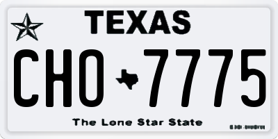 TX license plate CHO7775