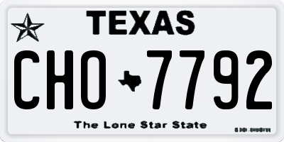 TX license plate CHO7792