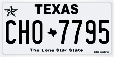 TX license plate CHO7795