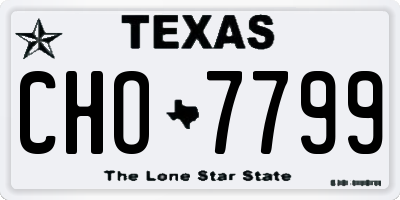 TX license plate CHO7799