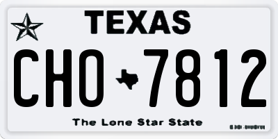 TX license plate CHO7812
