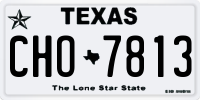 TX license plate CHO7813