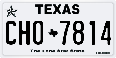TX license plate CHO7814