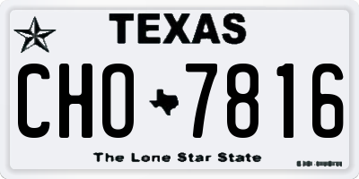 TX license plate CHO7816