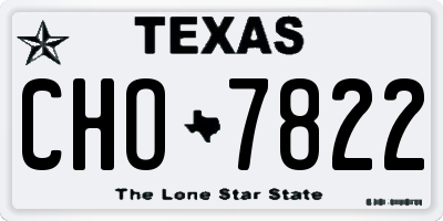 TX license plate CHO7822