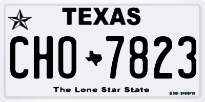 TX license plate CHO7823